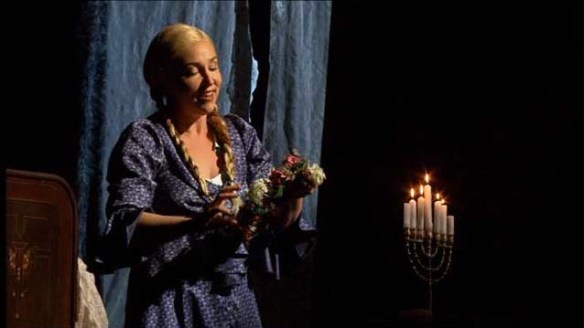 Marguerite with pigtails and menorah