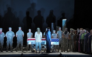 (centre) Lucy Crowe as Iole and Richard Croft as Hyllus in the C