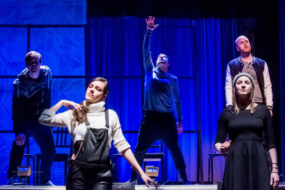 Storybook L-R: Christopher Mayell, Geoffrey Penar, Geoff Sirett (rear), Emma Parkinson, Leigh-Ann Allen (front)