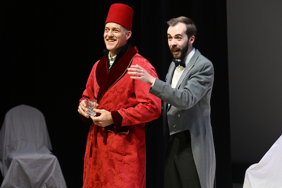 Keith Klassen as Eisenstein, Colin Mackey as Falke