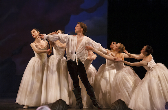 4. Tenor Colin Ainsworth as Orpheus and Artists of Atelier Ballet in the Elysian Fields in Gluck's Orpheus and Eurydice. Photo by Bruce Zinger.