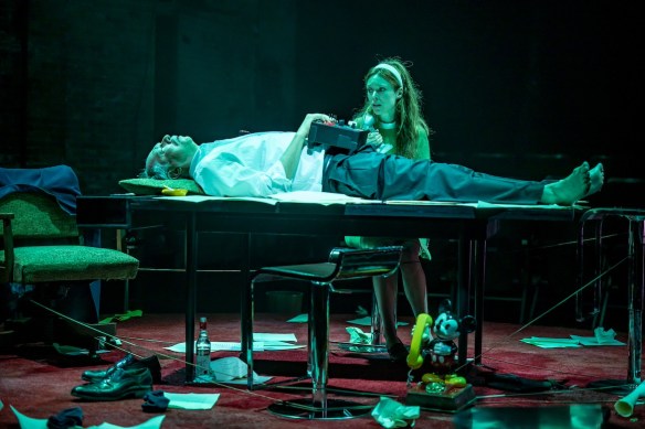 Death of Walt Disney 12. Katherine Cullen and Diego Matamoros. Lighting by Nick Blais. Set by Anahita Dehbonehie. Costumes by Niloufar Ziaee. Photo credit Dahlia Katz