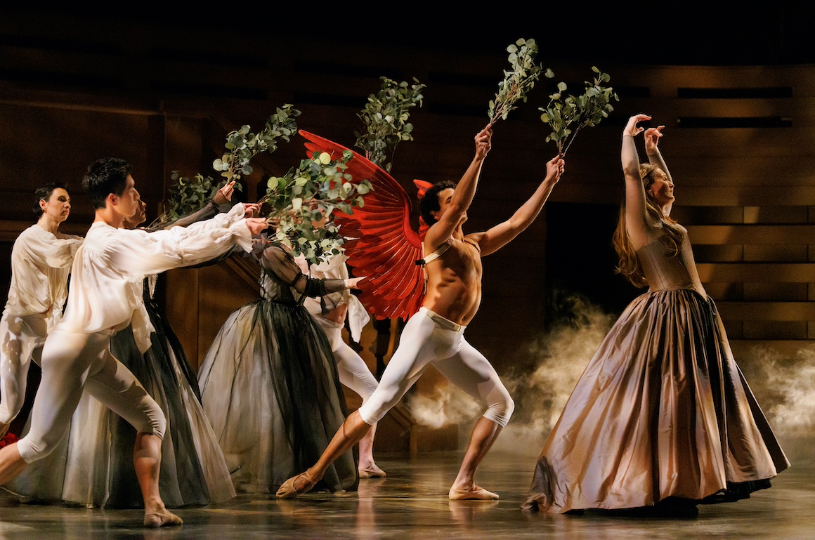 Soprano Meghan Lindsay as Mélisande with Artists of Atelier Ballet in Act One of Debussy’s Pelléas et Mélisande in Opera Atelier’s fully-staged production of ALL IS LOVE. Photo by Bruce Zinger-2
