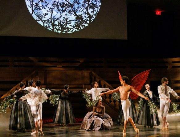 Soprano Meghan Lindsay as Mélisande with Artists of Atelier Ballet in Act One of Debussy’s Pelléas et Mélisande in Opera Atelier’s fully-staged production of ALL IS LOVE. Photo by Bruce Zinger-1